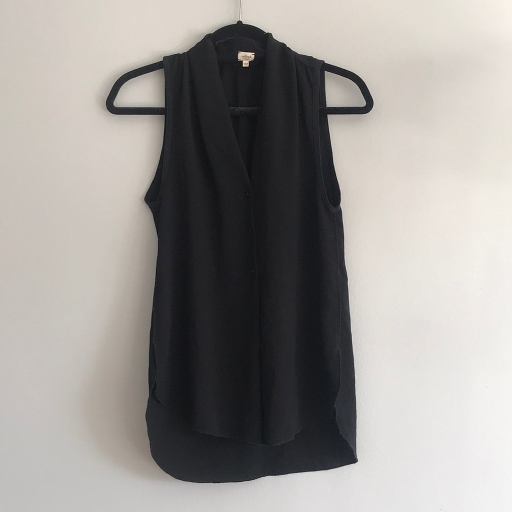 Wilfred Sleeveless Blouse in Black